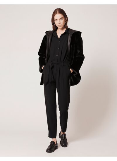 Manteau Milora Noir en Polyester