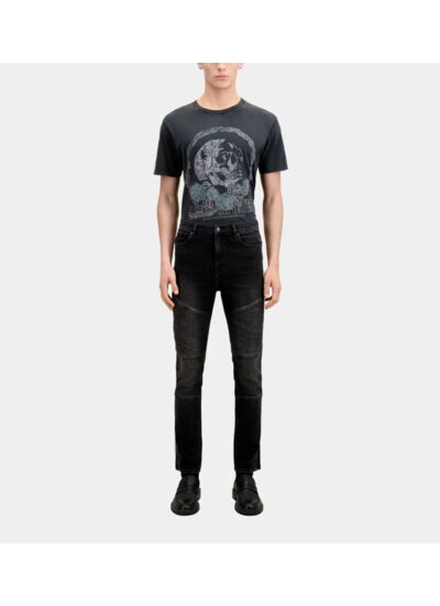 Jean Homme Moto Denim Avec  Pintucks Homme