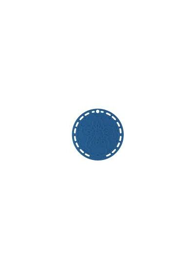 Dessous de plat rond 20cm en silicone bleu marseille