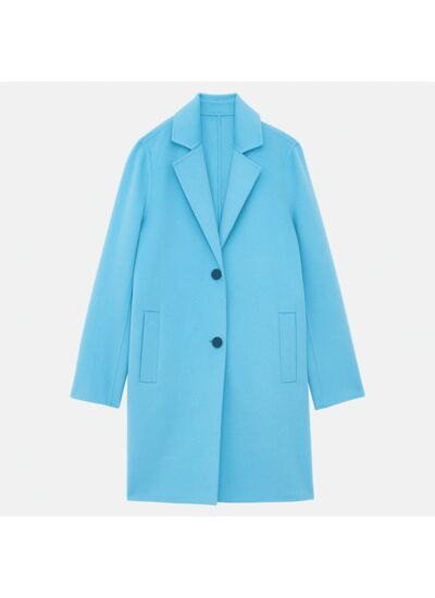 Manteau Matila-Manteau en laine turquoise