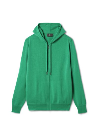 Pull à capuche zippé - Homme - VERT TUPPER