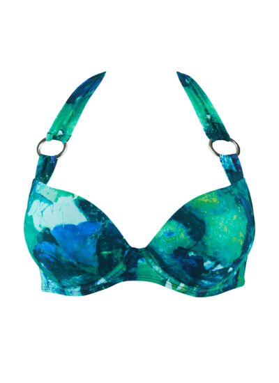 Haut de maillot de bain Push-up coques Deep Green Sea