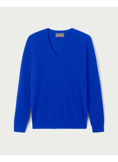 Pull col V classique - Femme - BLEU VERONIQUE