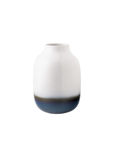 Lave Home - Grand vase haut, bleu et blanc, en grès