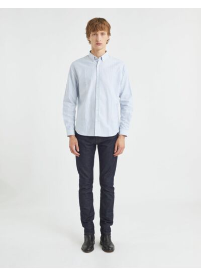 Chemise Gaspard rayée bleue