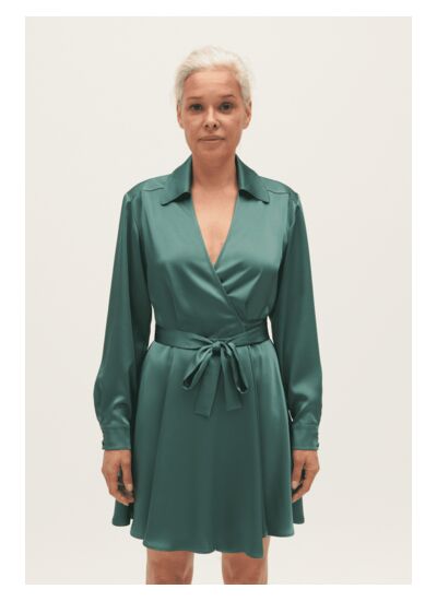 Robe courte portefeuille vert