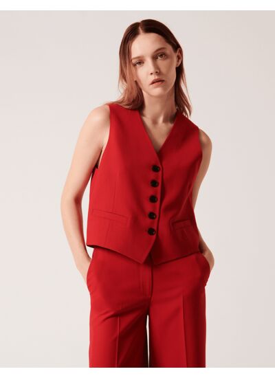 Gilet Gianno Rouge en Polyester