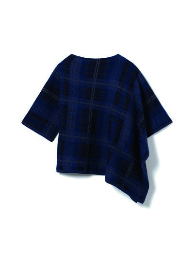 Poncho à manche unique tartan Accessoire MARINE eric bompard