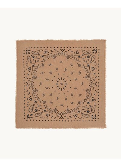 Bandana Hachiko Grand bandana cachemire imprimé, 2 fils