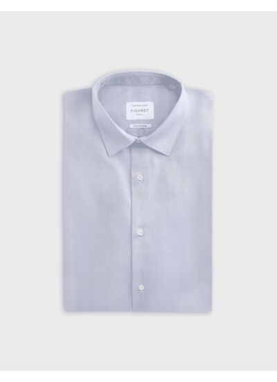 Chemise semi-ajustée infroissable bleue