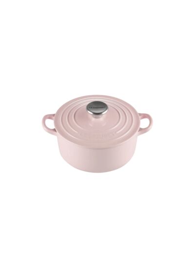 Cocotte ronde 20cm en fonte émaillée chiffon pink