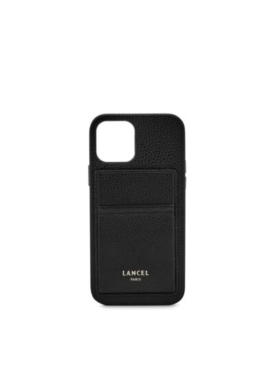 Coque iphone - Coque iphone 12 porte-cartes aimanté amovible - Noir