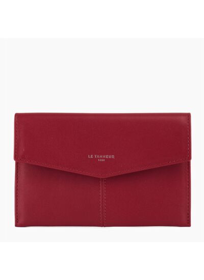 Pochette enveloppe moyen modèle Charlotte en cuir lisse