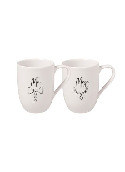 Statement - Lot de 2 mugs « Mr and Mrs », 280ml