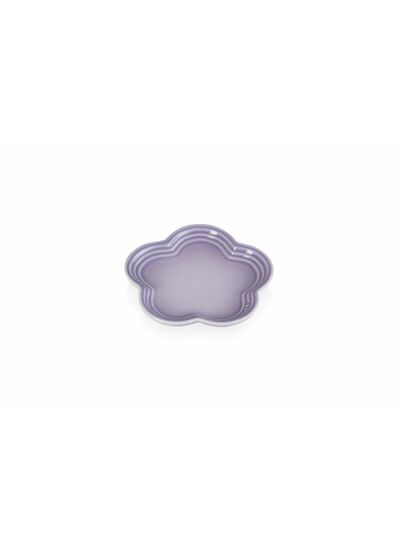 Assiette fleur 23cm en céramique blue purple