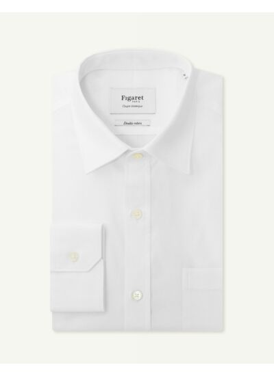 Chemise Classique en façonné uni blanc