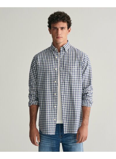 Chemise à carreaux en coton Oxford regular fit