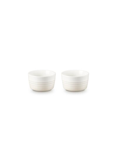 Set de 2 ramequins 240ml en céramique meringue