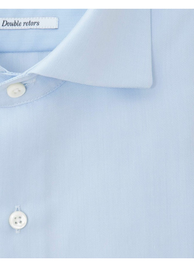 Chemise Classique en façonné bleu