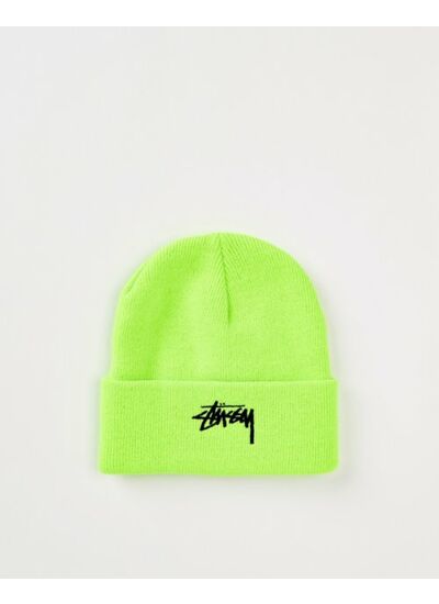 STUSSY STOCK CUFF BEANIE FLO GREEN