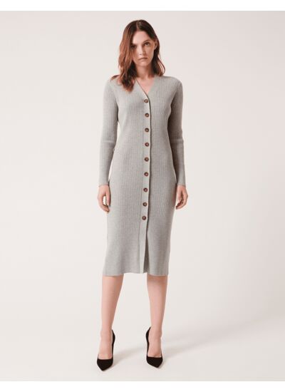 Robe Gilet Galiana GRIS CHINE en Nylon