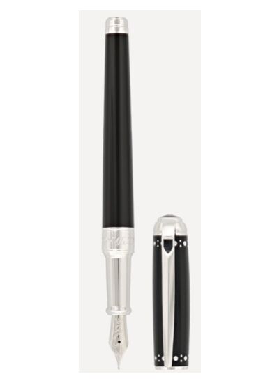 Gamme Orfèvre- Stylo Plume Derby Noir et Palladium