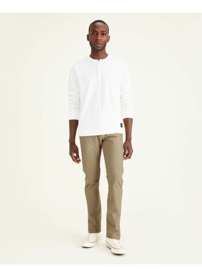 Chino en tricot confort, coupe slim