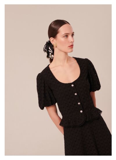 Chemise Clorinda-Noir en Coton