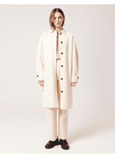 Manteau Maxence Ecru en Laine