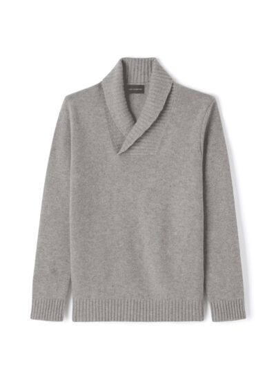 Pull col châle - Homme - GRIS ARGENTE