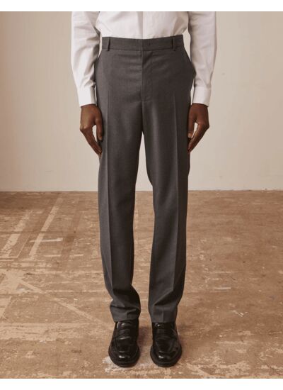 Pantalon de costume greyson en twill de laine gris