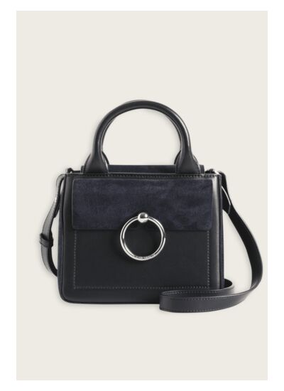 Sac Anouck cuir suède bleu marine