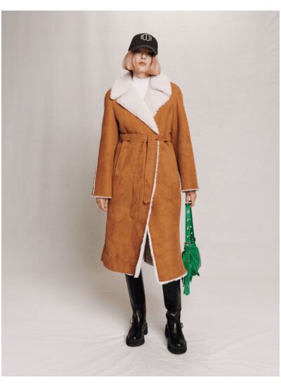 Manteau long shearling