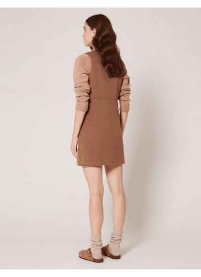 Robe Rutany-Robe courte camel