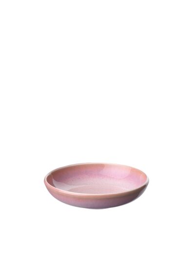 Perlemor Coral - Petite assiette creuse, rose, en porcelaine haut de gamme