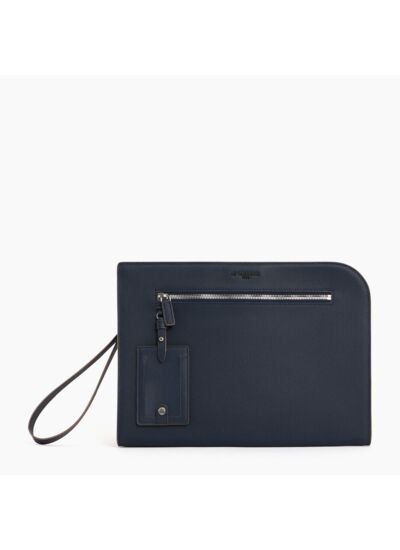 Pochette 13 Emile en cuir signature T