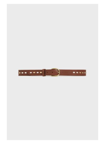 CEINTURE ELVIS EN CUIR DE VACHETTE AVEC CLOUS ELVIS