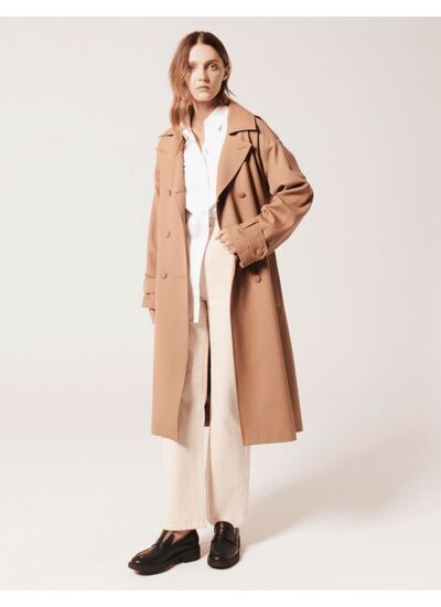 Trench Tivan Camel en Polyester