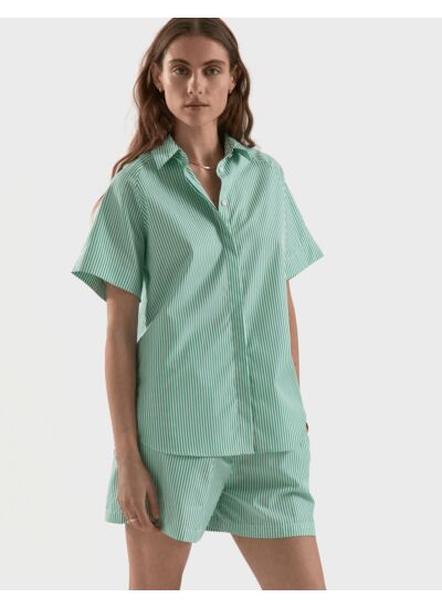 Chemise Dina rayée verte