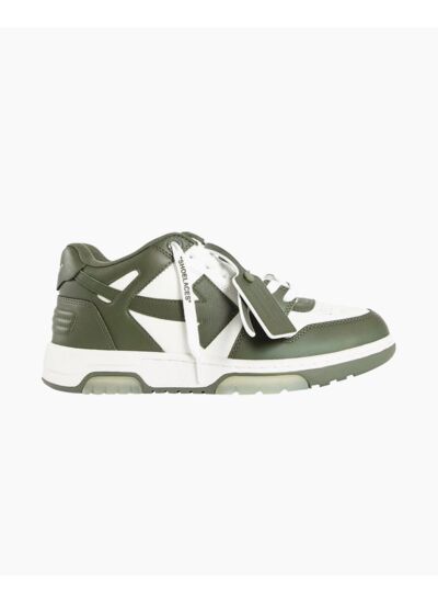 Off-White Out Of Office OOO Low Tops Military Green White