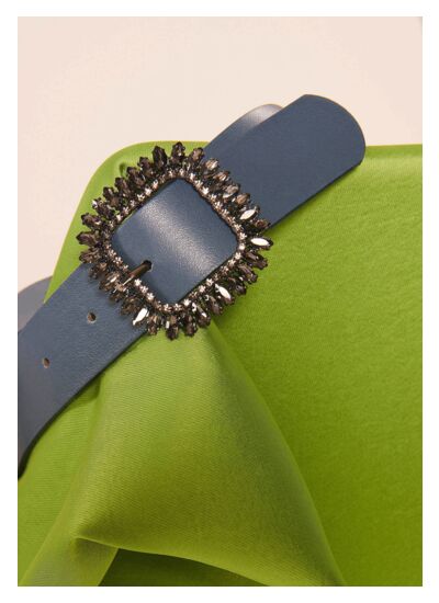 Ceinture Gigi-bleue en cuir