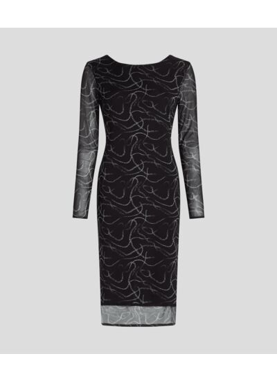 MESH AOP DRESS