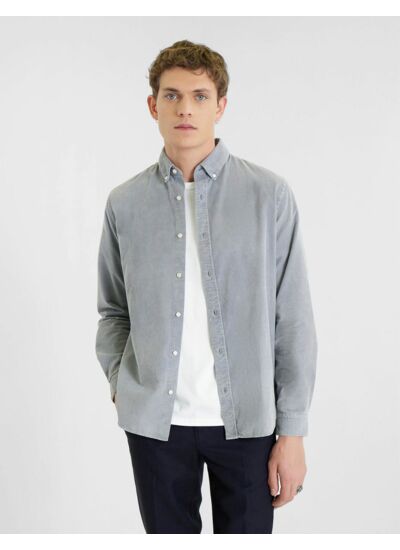 Chemise Gaspard en velours gris