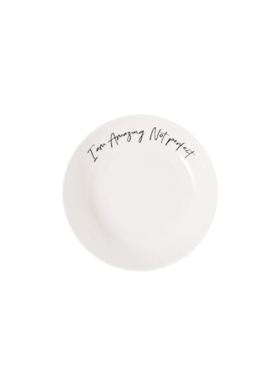 Statement - Assiette creuse « amazing not perfect », ⌀18 cm