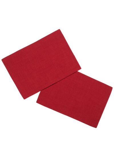 Textil Uni TREND set de table rouge, ensemble de 2, 35 x 50 cm