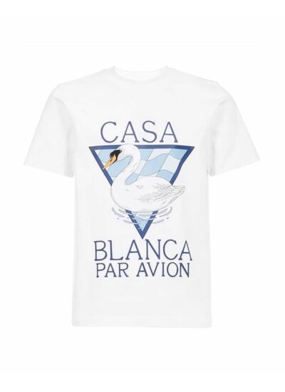 Casablanca T-Shirt Par Avion Blanc