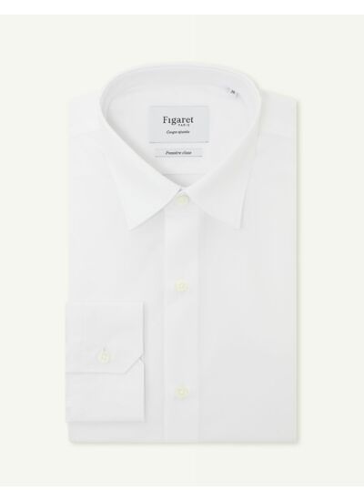 Chemise Voyage ajustée en popeline blanche