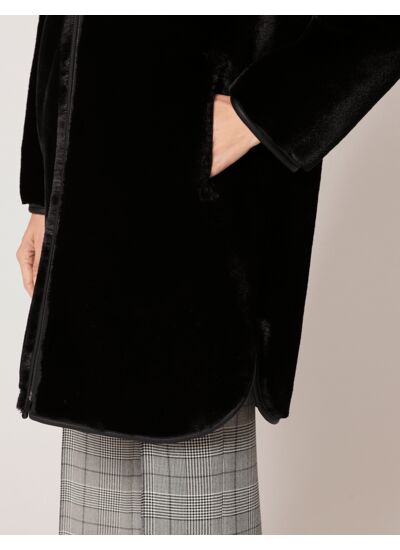 Manteau Milor-Manteau mi-long noir