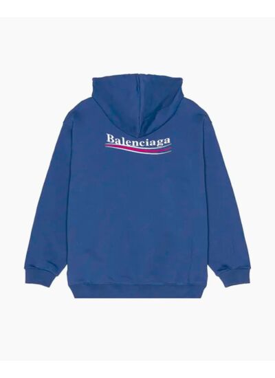 Balenciaga Hoodie - Political Campaign Medium Fit - Blue