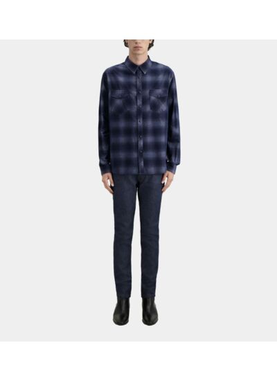 Chemise À Carreaux Bleus Homme